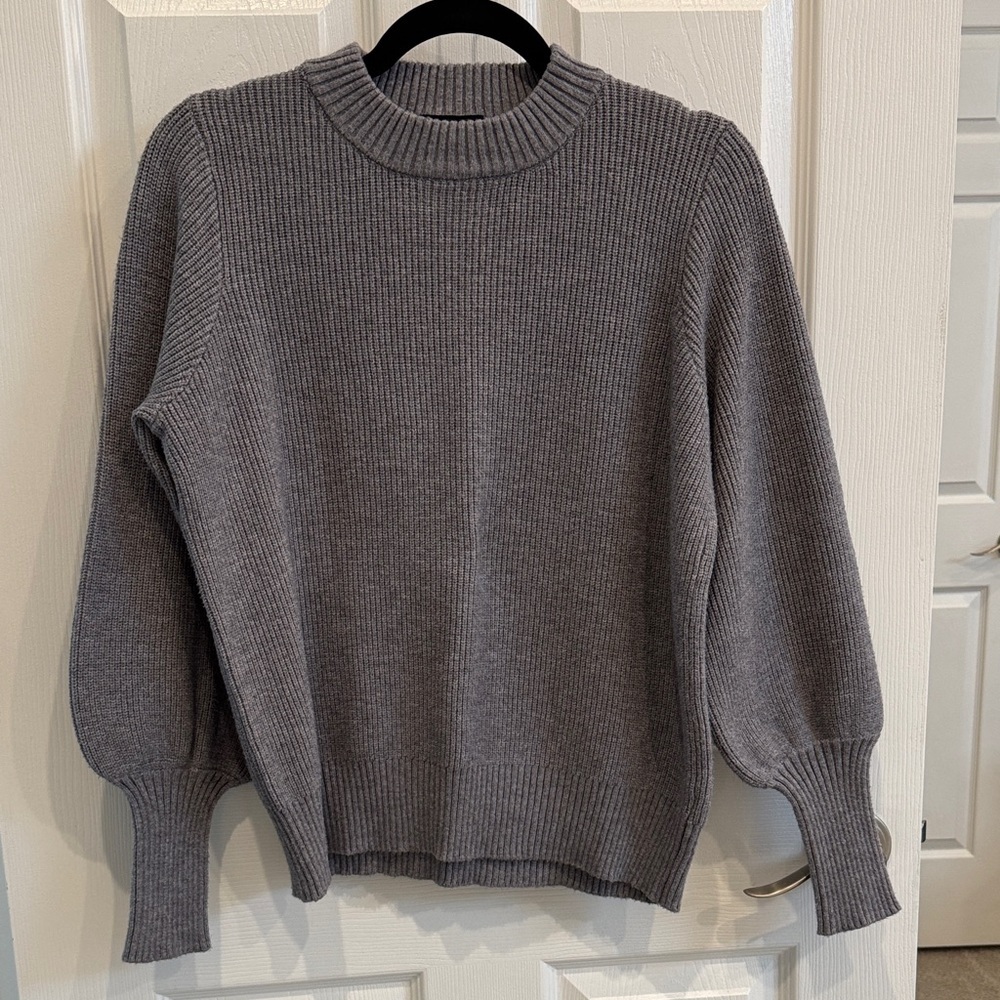 Vici Charcoal Ribbed Crew Neck Sweater